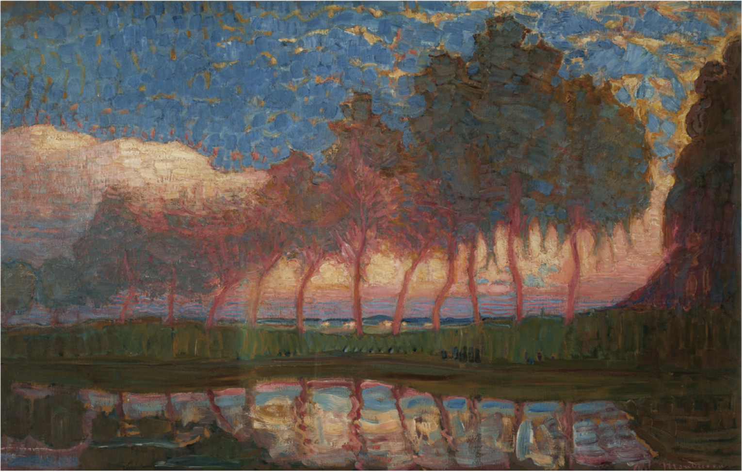 《夏日》Summer Day, 1908 Collection Museum de Fundatie, Zwolle and Heino/Wijhe, The Netherlands © Mondrian/Holtzman, 2020