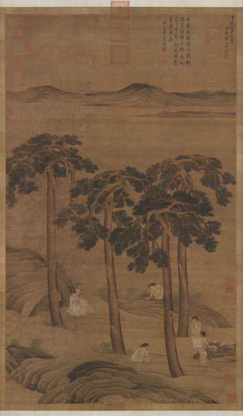 (明)李士达《坐听松风图》 中国台北故宫博物院藏