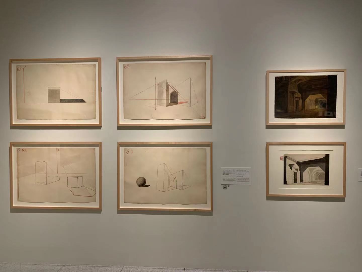 展览现场,透纳的教学手稿