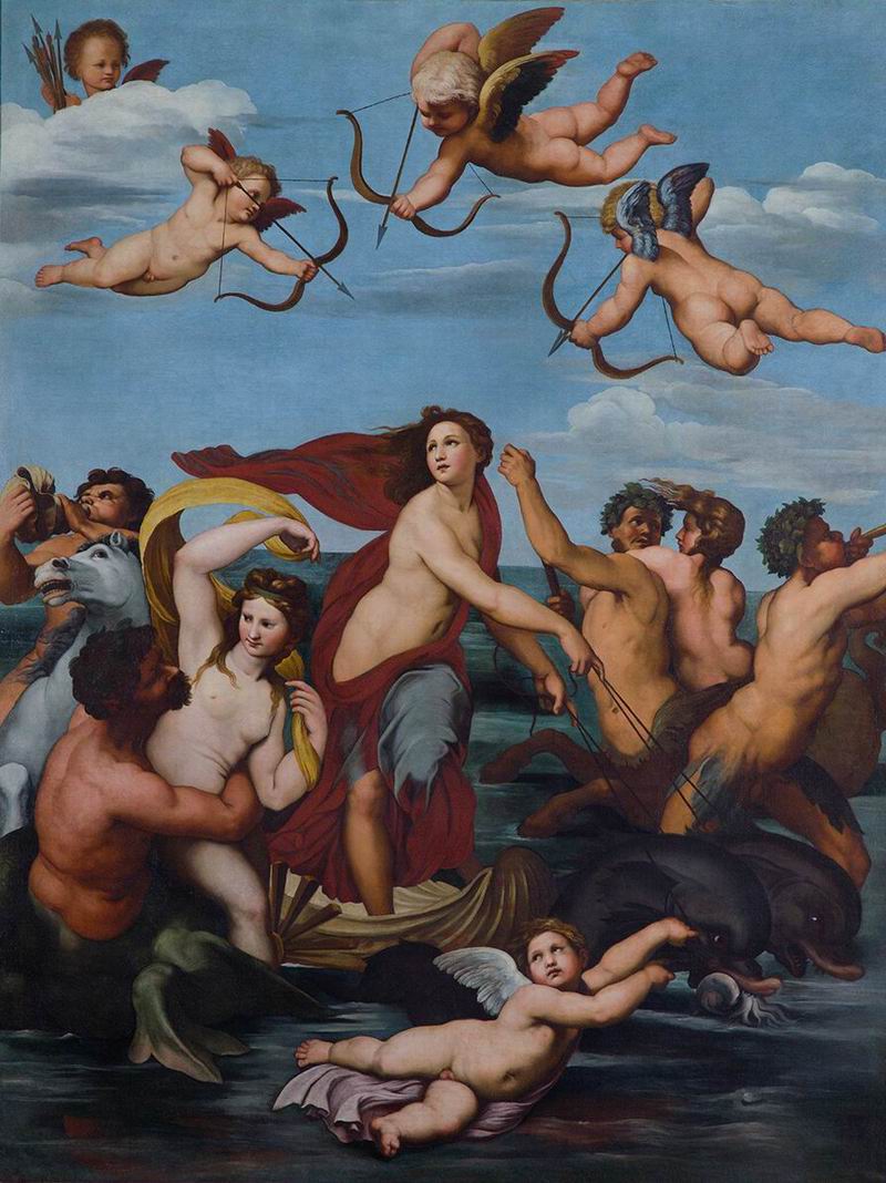 《伽拉忒亚》 (仿拉斐尔),267 x 205cm 300 x 241cm,布面油画,1624